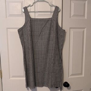 A New Day Classic Black and White Checkered Dress NWT